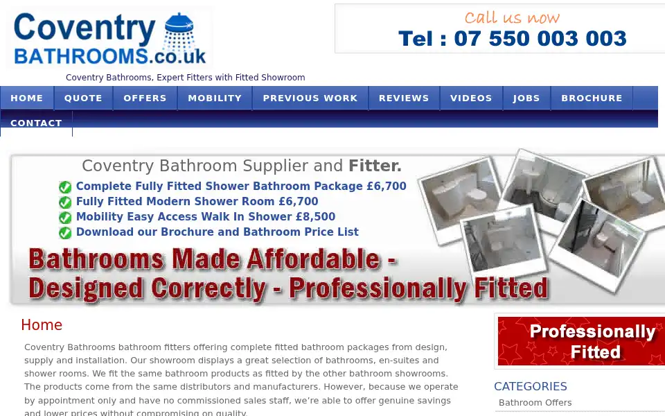 Screenshot of coventrybathrooms.co.uk