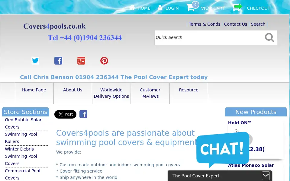 Screenshot of covers4pools.co.uk