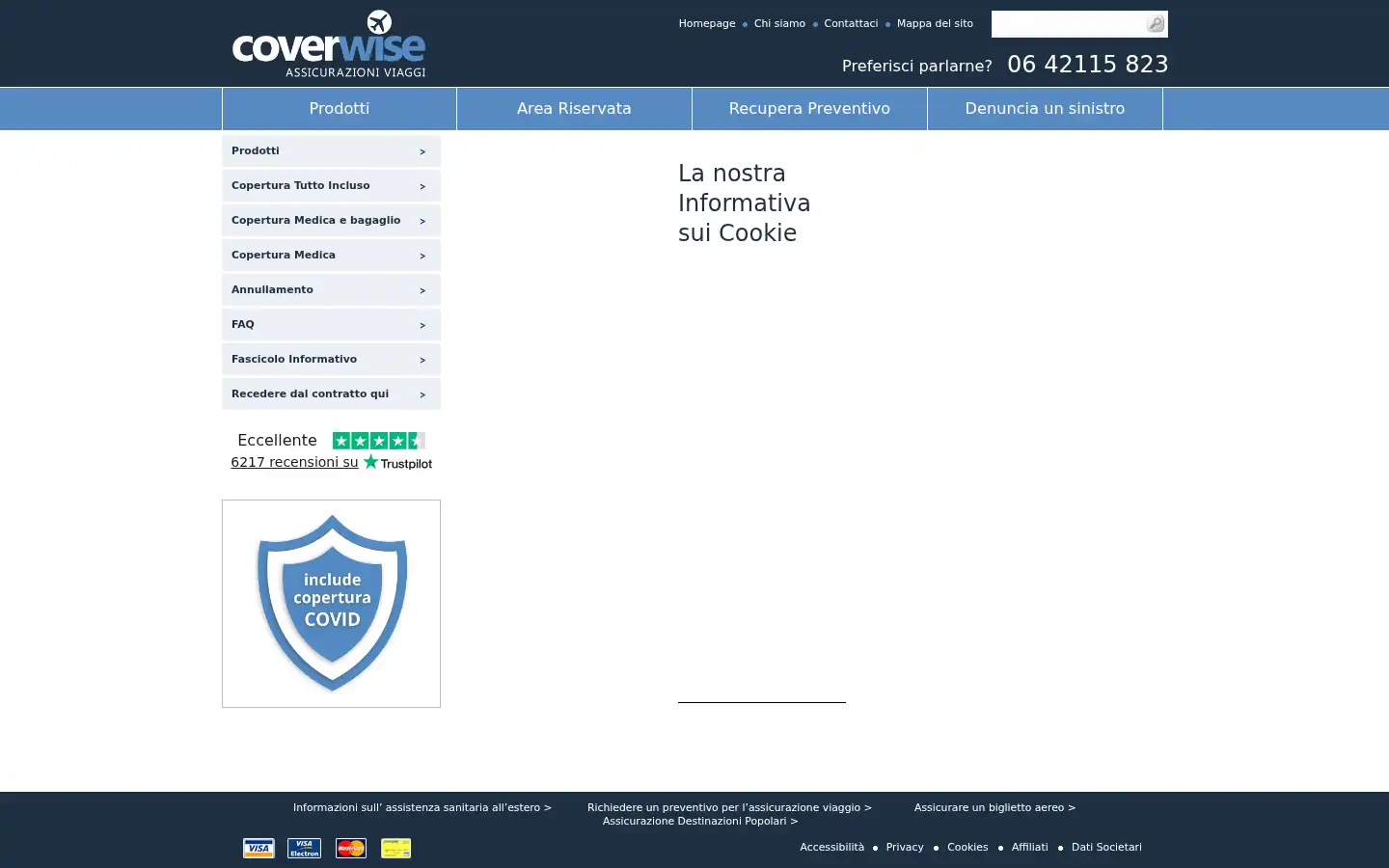 Screenshot of coverwise.it