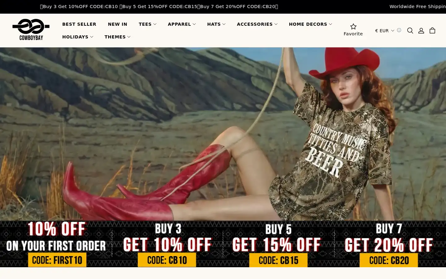 Screenshot of cowboybay.com