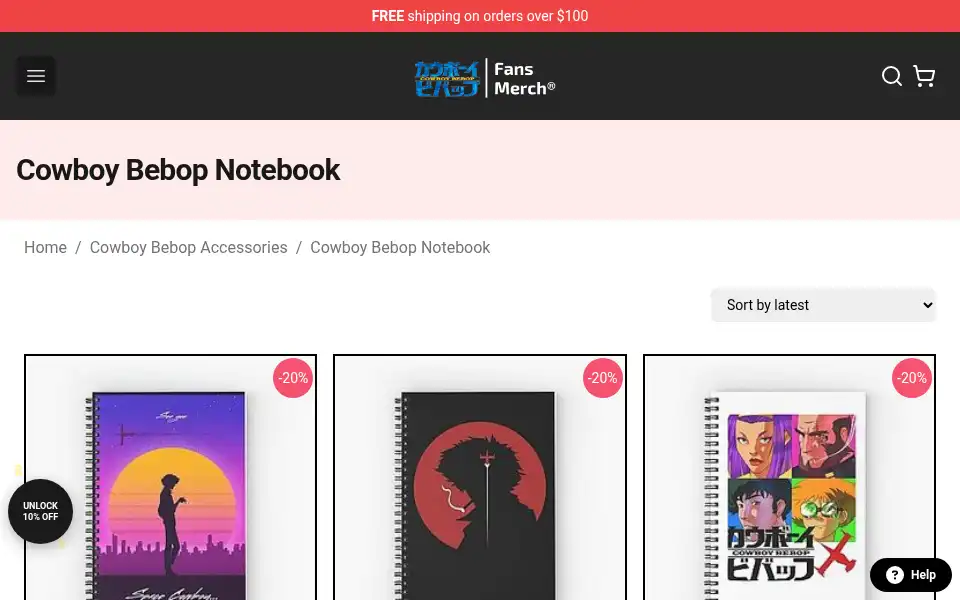 Screenshot of cowboybebop.shop