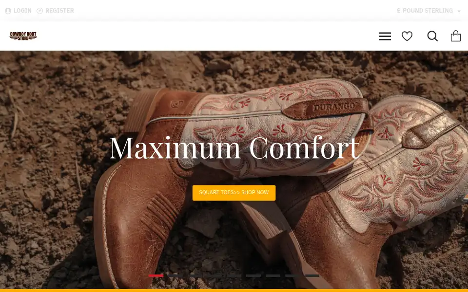 Screenshot of cowboybootstore.co.uk