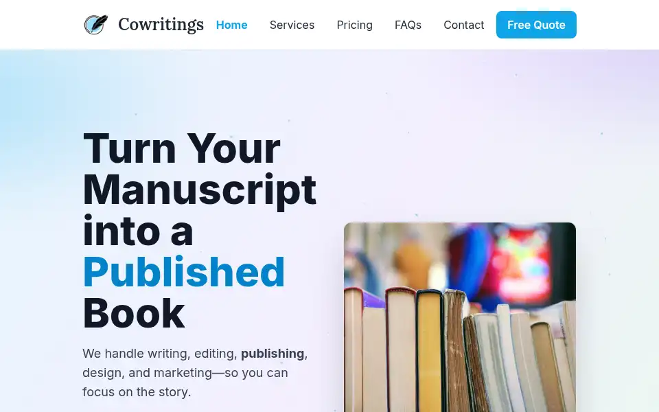 Screenshot of cowritings.com