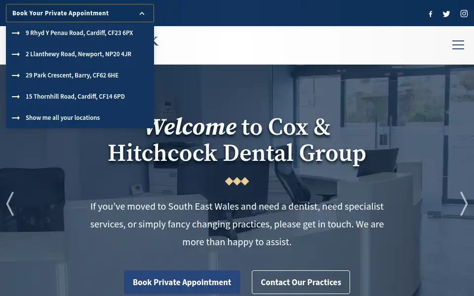 Screenshot of coxandhitchcock.com