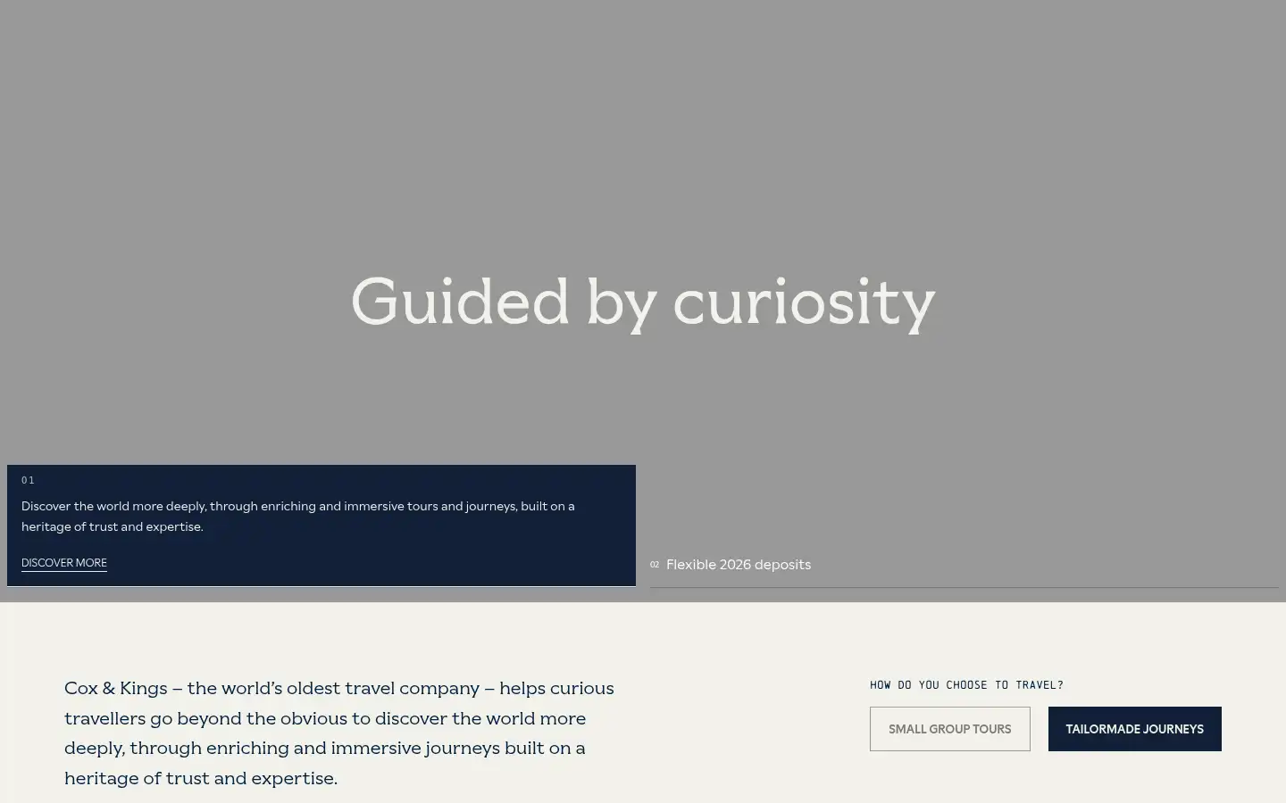 Screenshot of coxandkingstravel.com