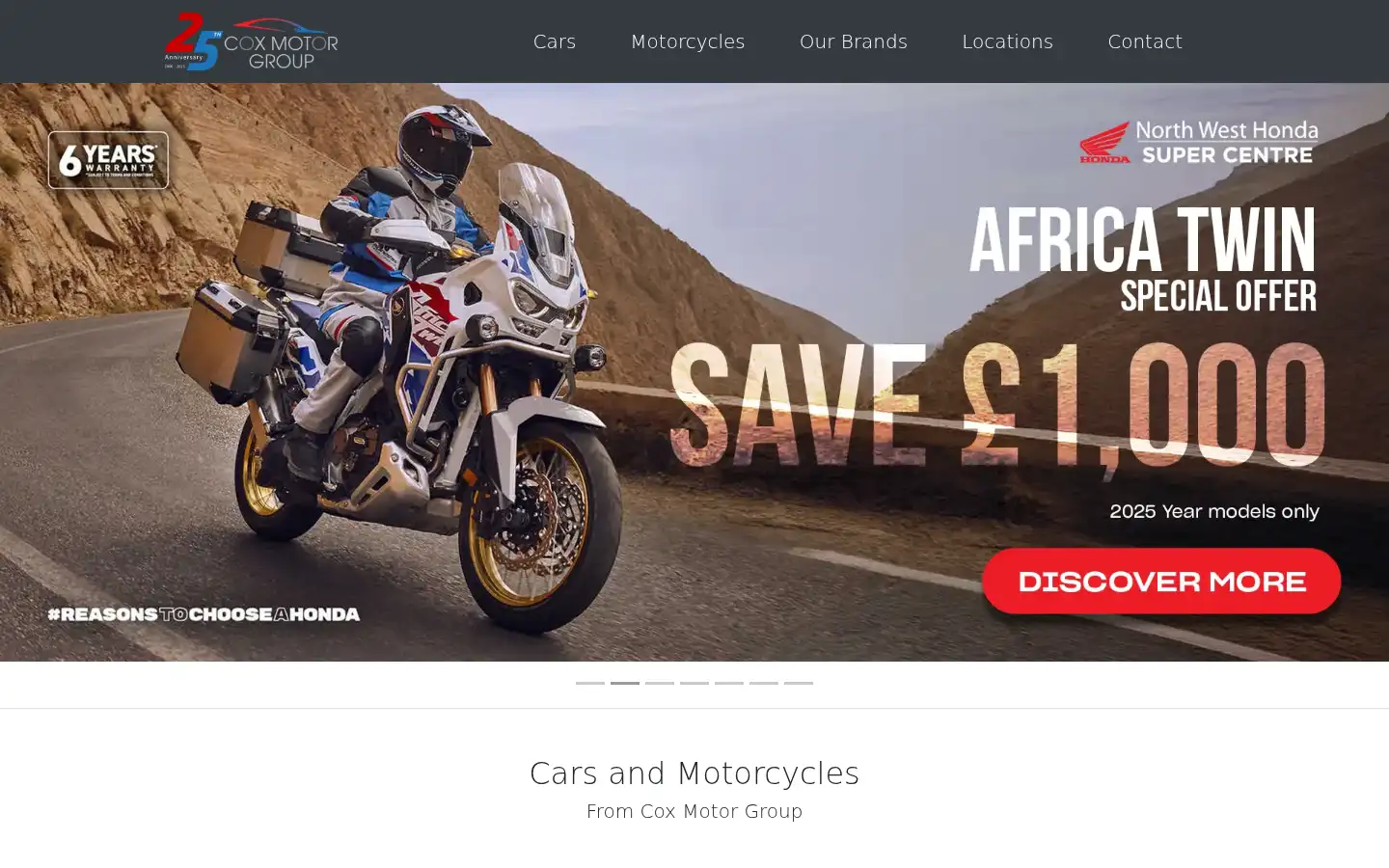 Screenshot of coxmotorgroup.com