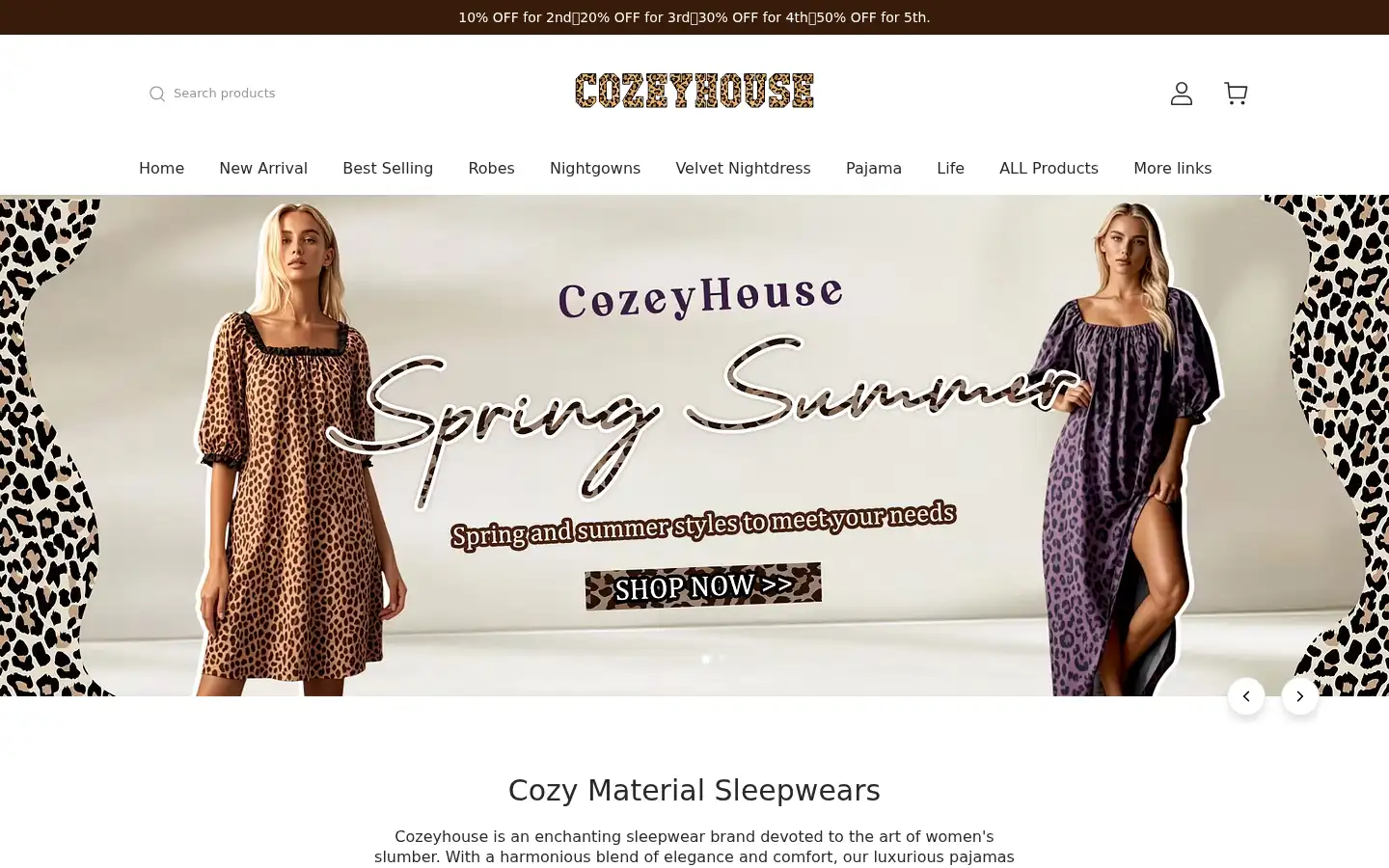 Screenshot of cozeyhouse.com