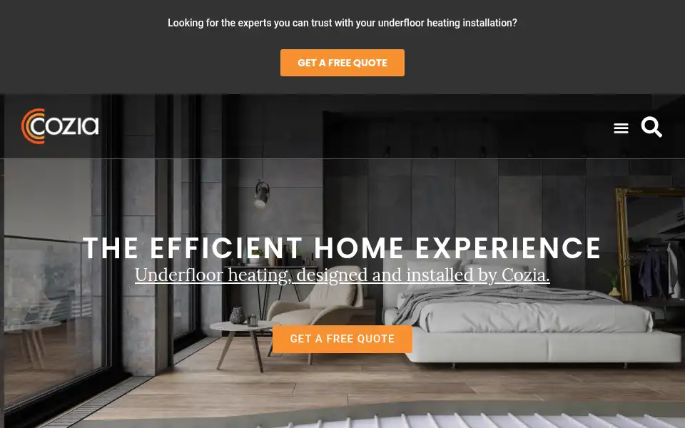 Screenshot of cozia.co.uk