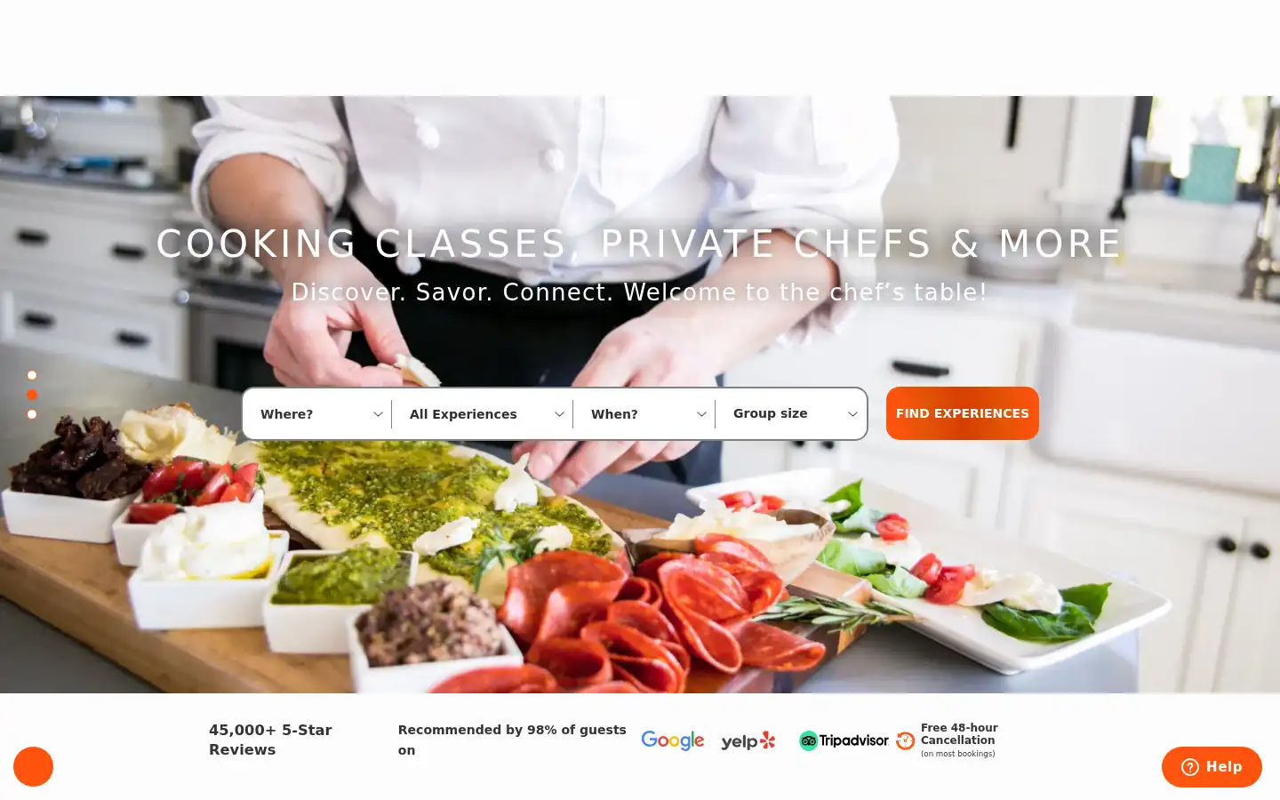 Screenshot of cozymeal.com