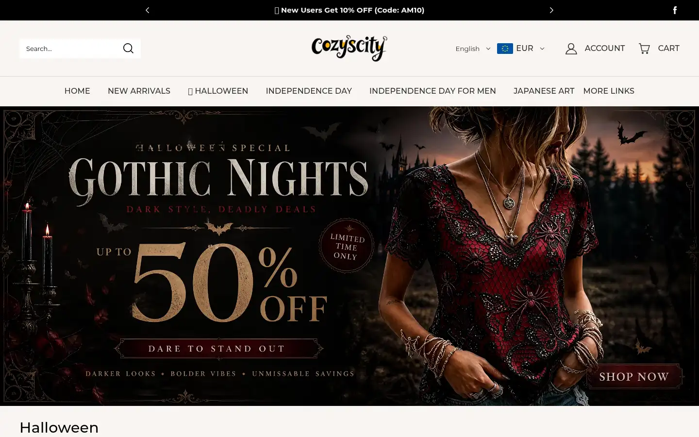 Screenshot of cozyscity.com