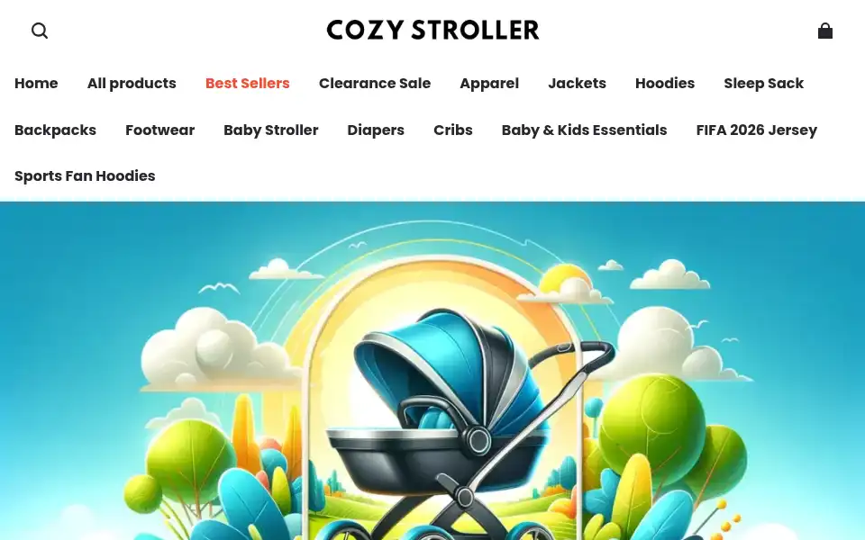 Screenshot of cozystroller.com
