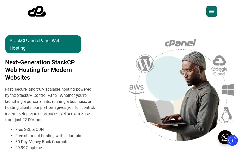 Screenshot of cpcloudhosting.com