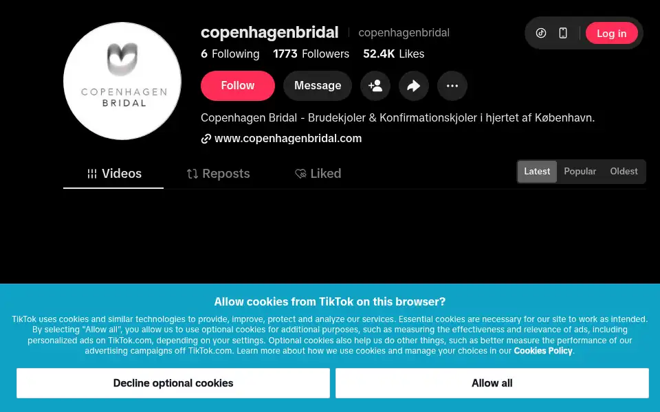 Screenshot of cph-brudekjoler.dk