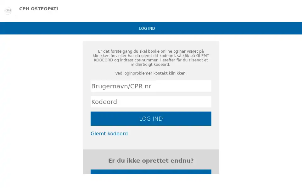 Screenshot of cphosteopati.com