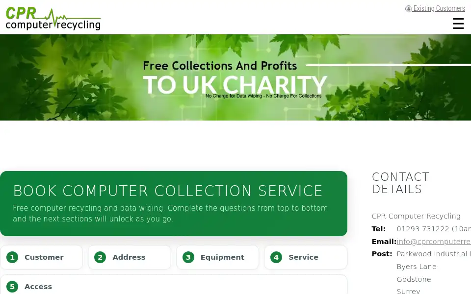 Screenshot of cprcomputerrecycling.co.uk
