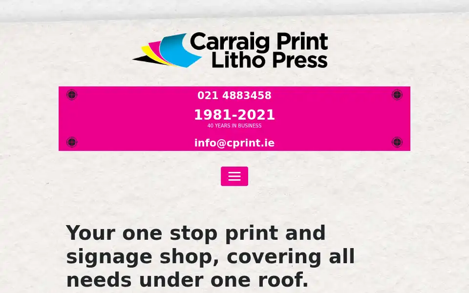 Screenshot of cprint.ie