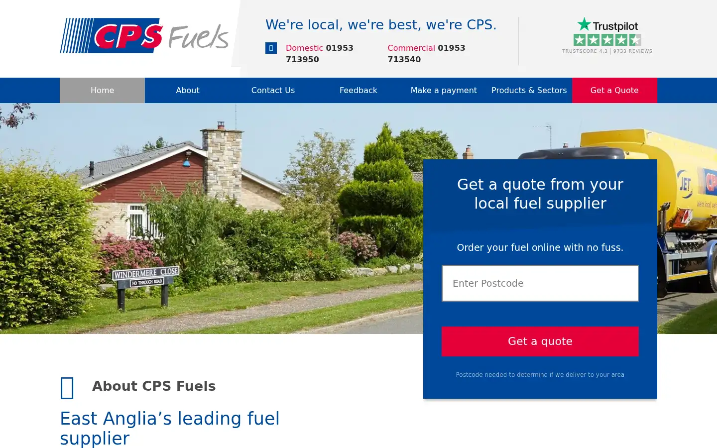 Screenshot of cpsfuels.co.uk