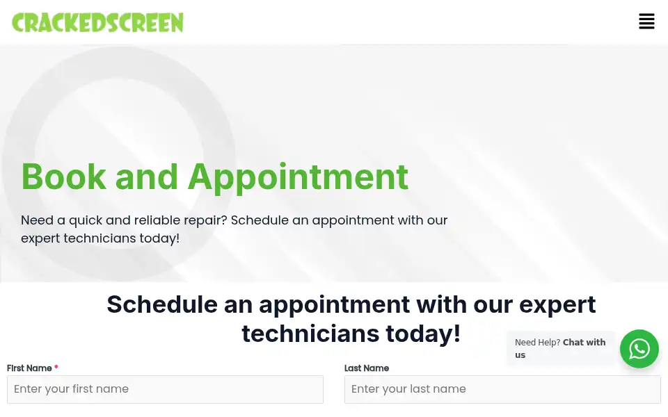 Screenshot of crackedscreen.uk