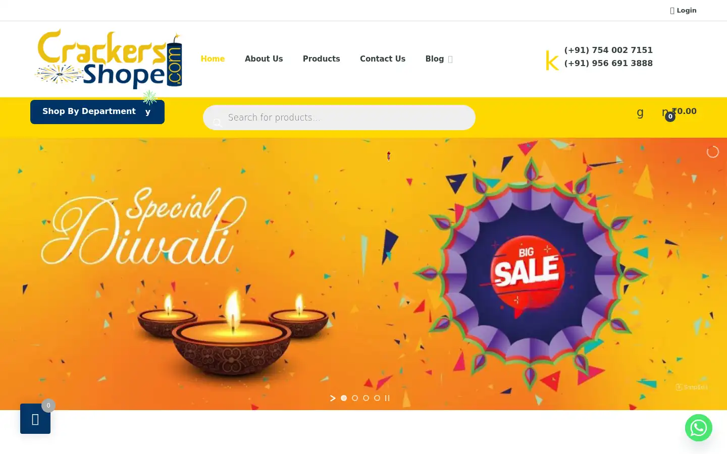 Screenshot of crackersshope.com