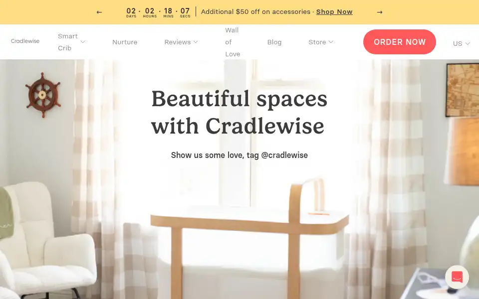 Screenshot of cradlewise.com