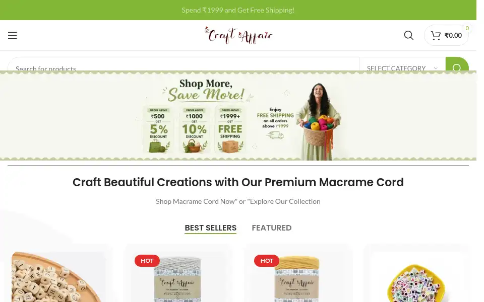 Screenshot of craftaffair.co.in