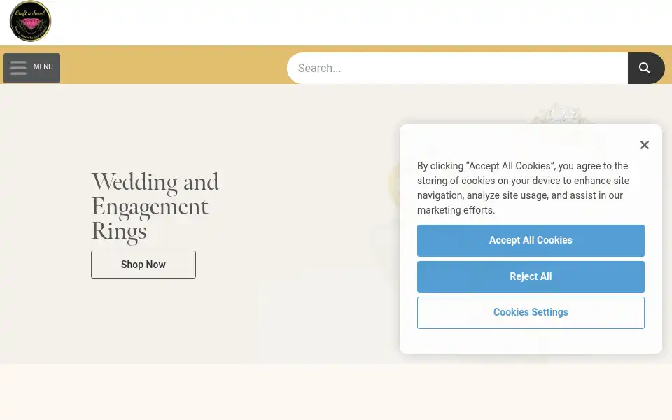 Screenshot of craftajewel.com