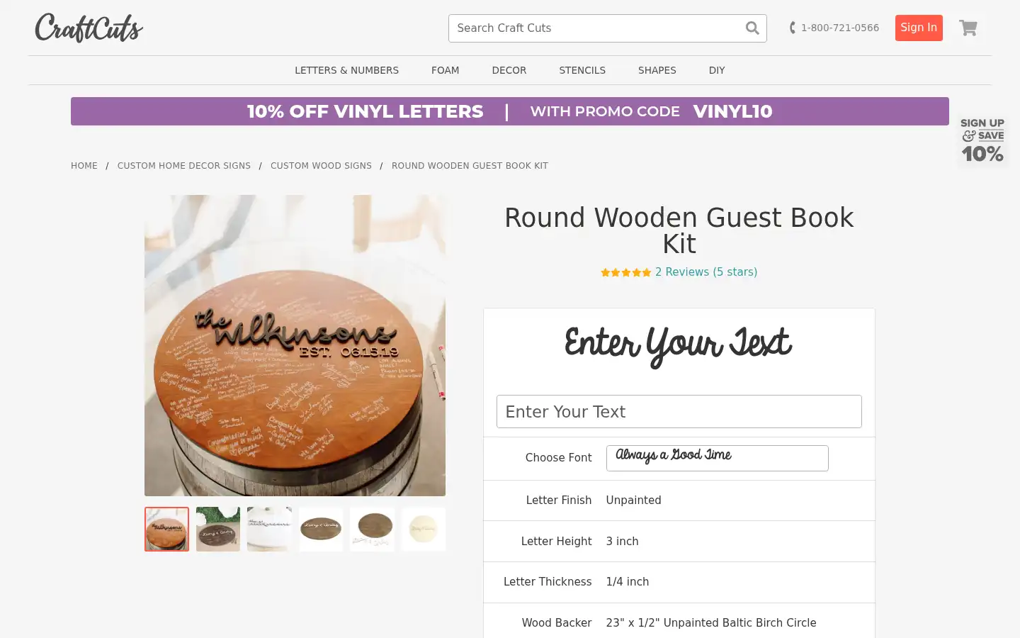 Screenshot of craftcuts.com