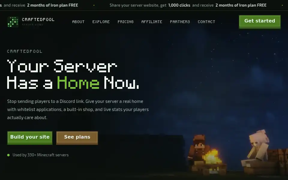 Screenshot of craftedpool.com