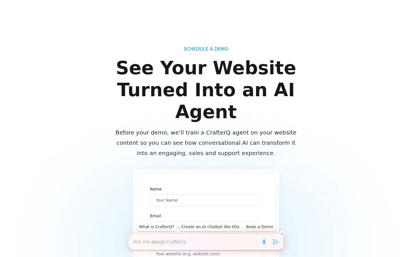 Screenshot of crafterq.ai