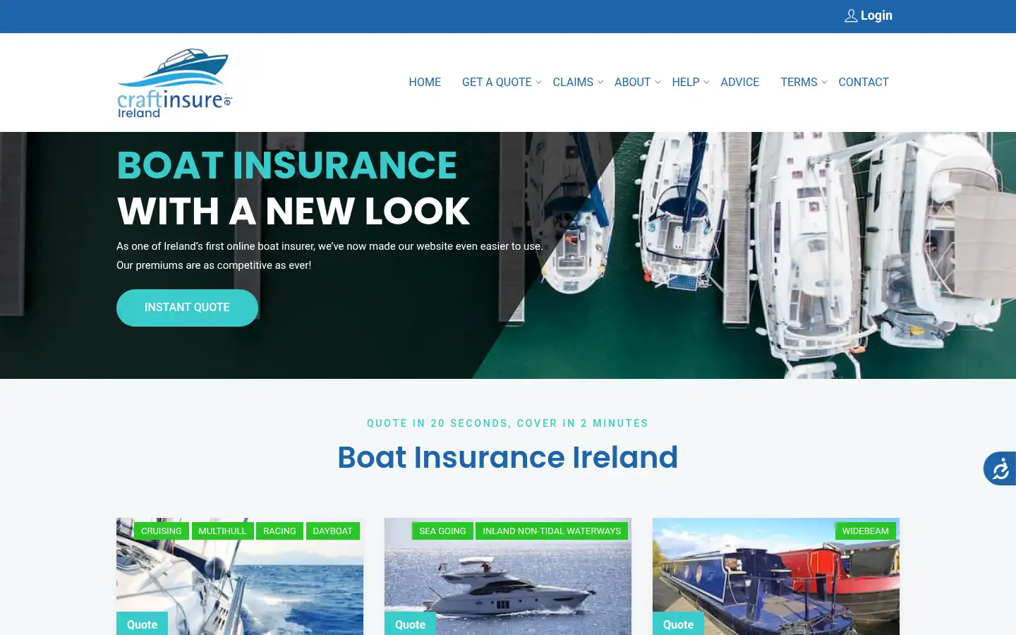 Screenshot of craftinsure.ie