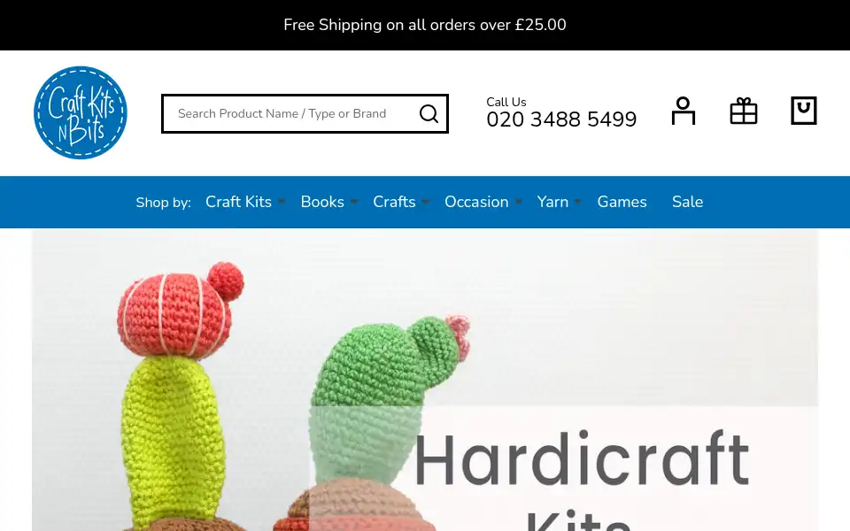 Screenshot of craftkitsnbits.com