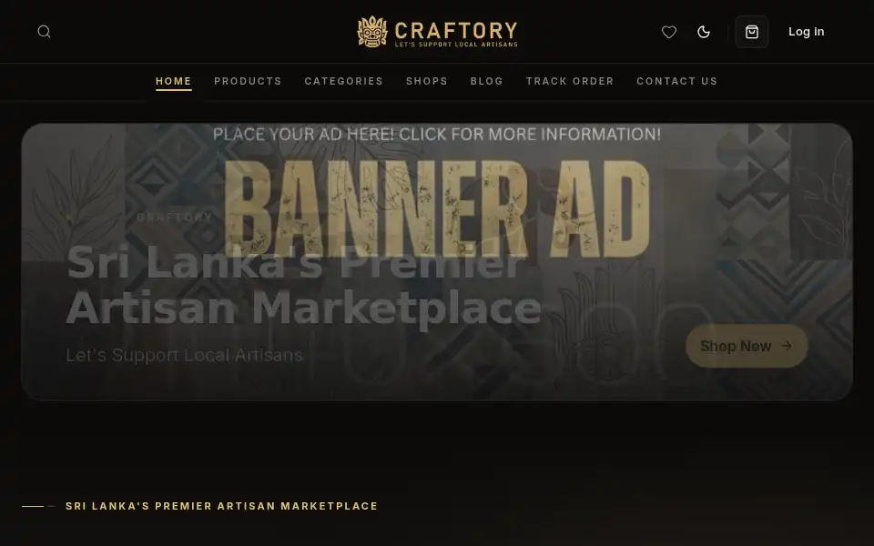 Screenshot of craftory.lk