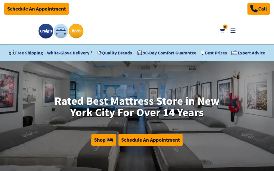 Screenshot of craigsbeds.com