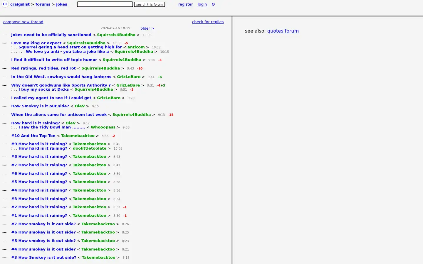 Screenshot of craigslist.com