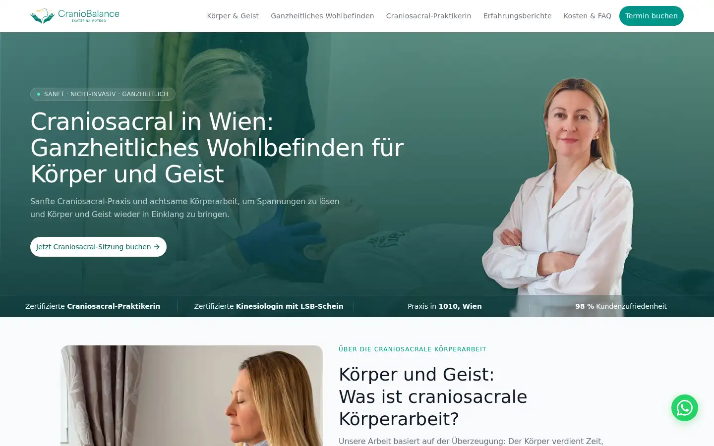 Screenshot of craniobalances.com