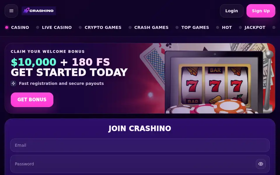 Screenshot of crashcasino.me
