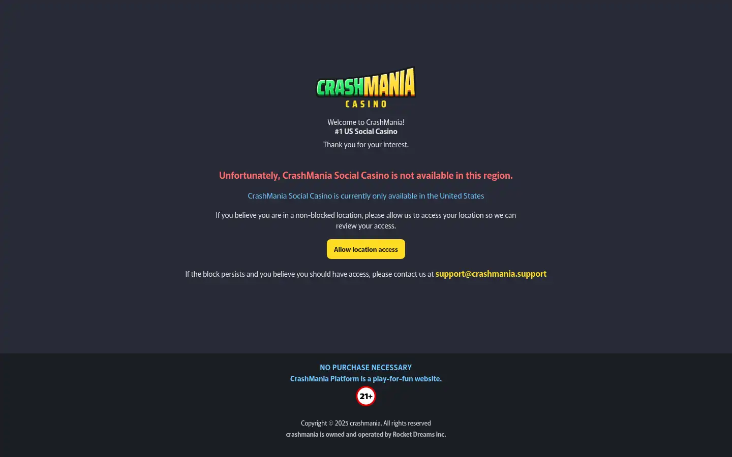 Screenshot of crashmania.com