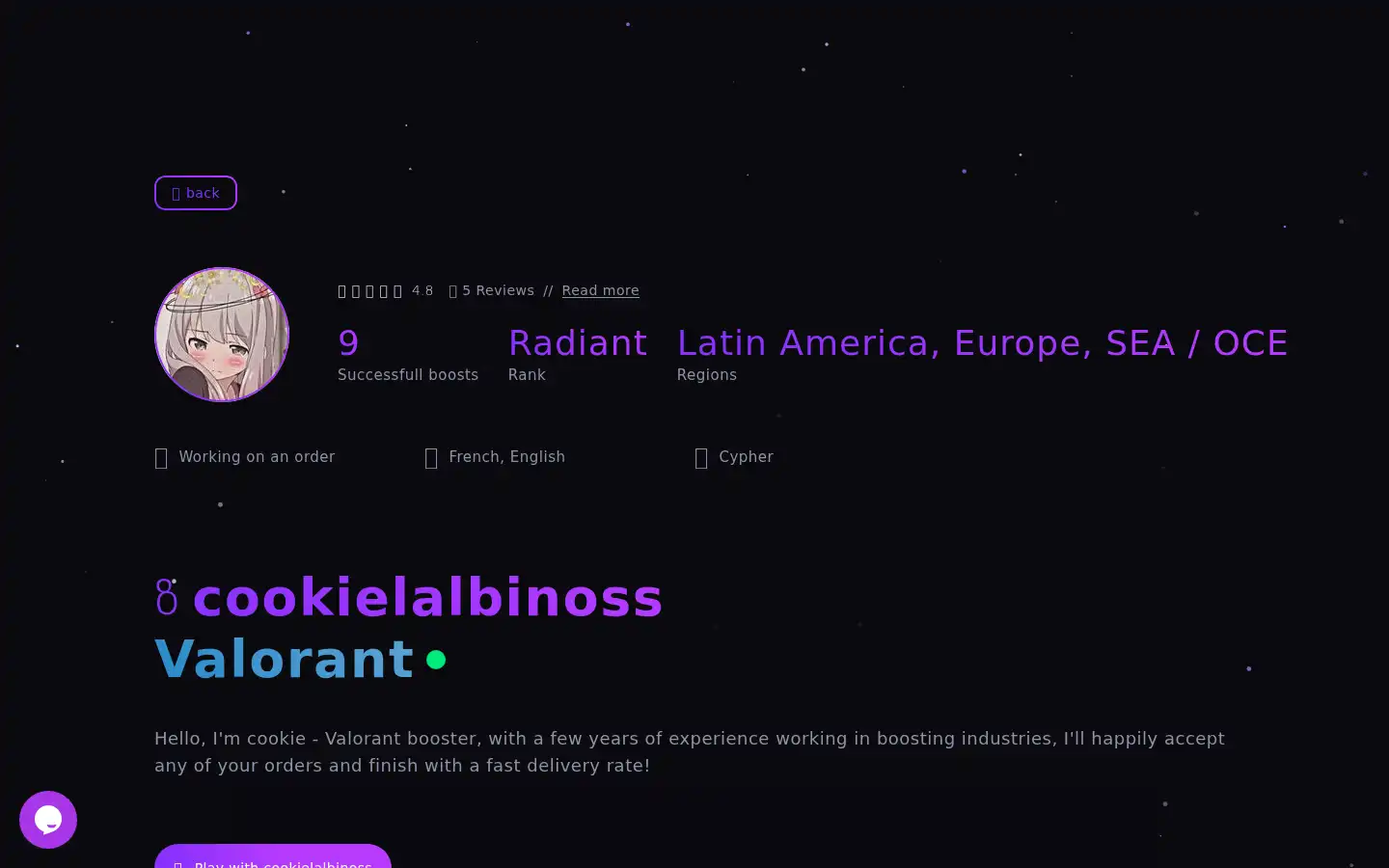 Screenshot of crazyboost.gg