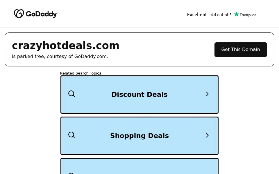 Screenshot of crazyhotdeals.com