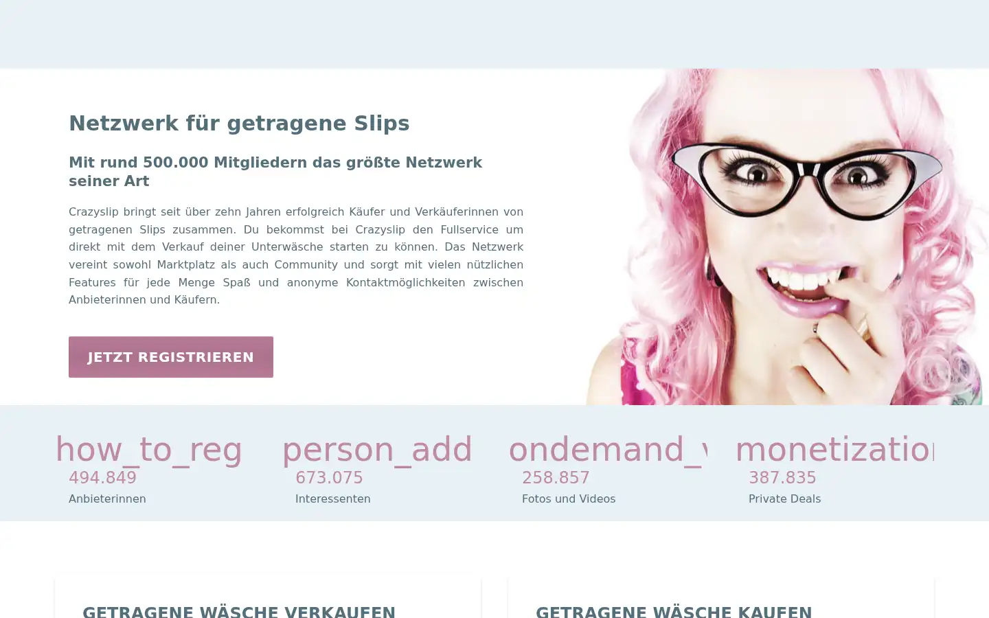 Screenshot of crazyslip.com