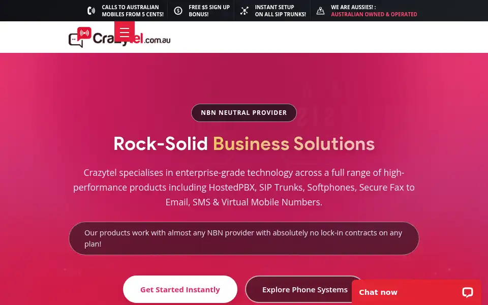 Screenshot of crazytel.com.au