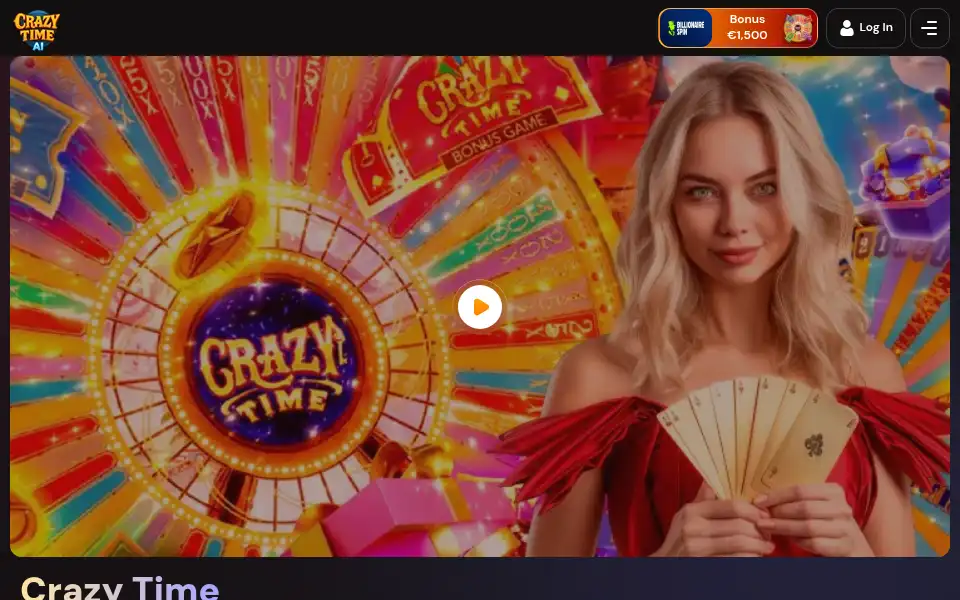 Screenshot of crazytime.com