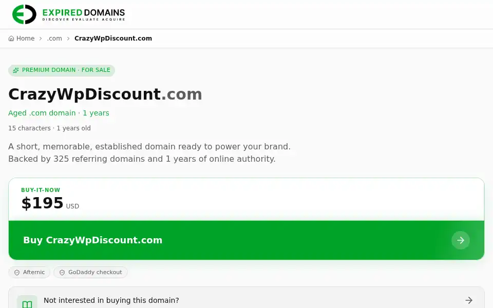 Screenshot of crazywpdiscount.com