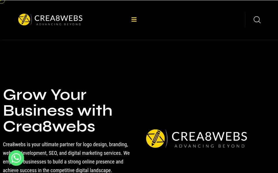 Screenshot of crea8webs.pk