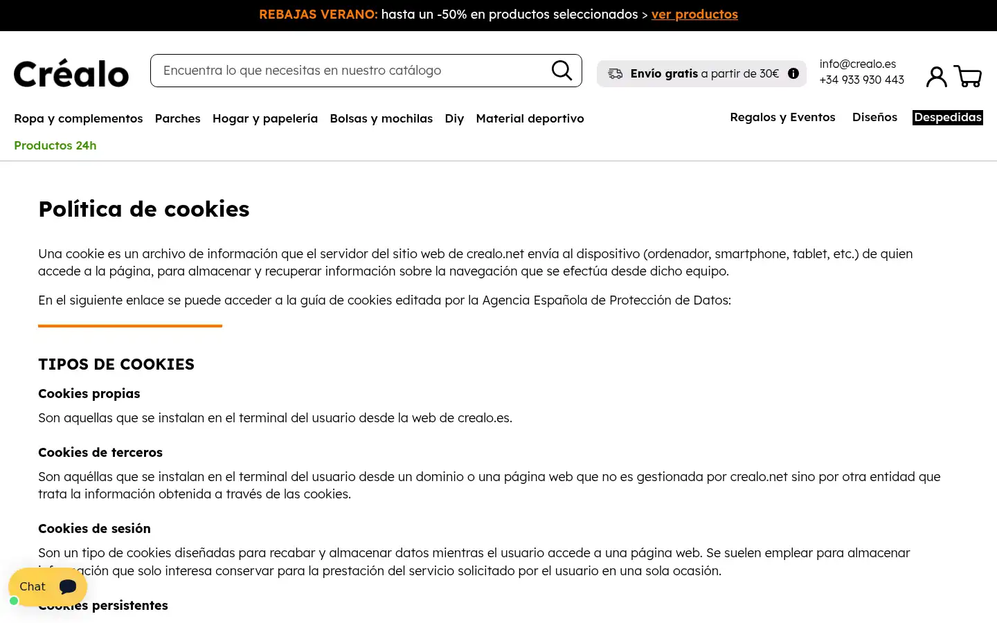 Screenshot of crealo.es