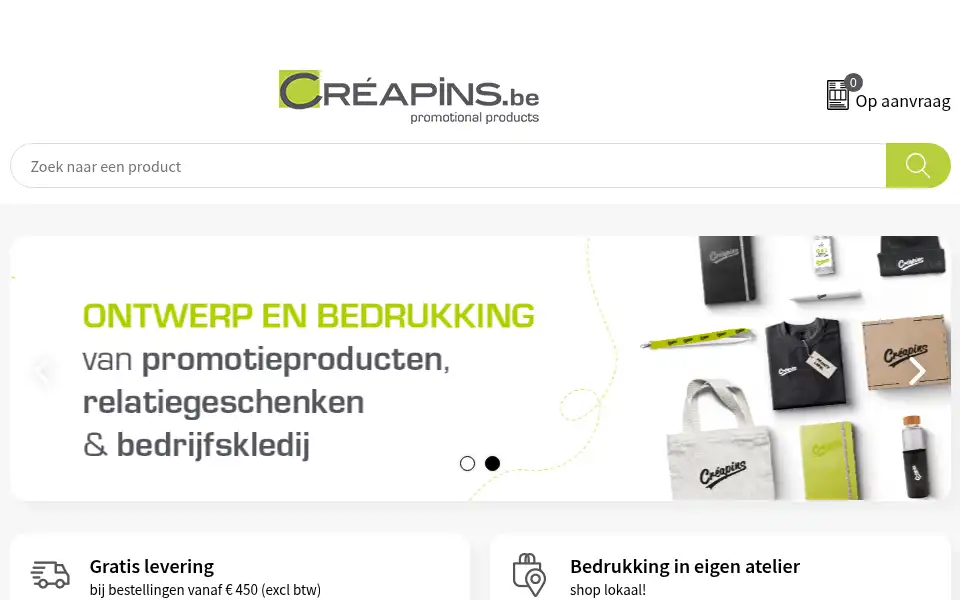 Screenshot of creapins.be