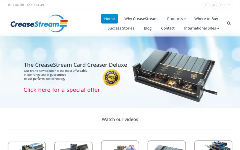 Screenshot of creasestream.com