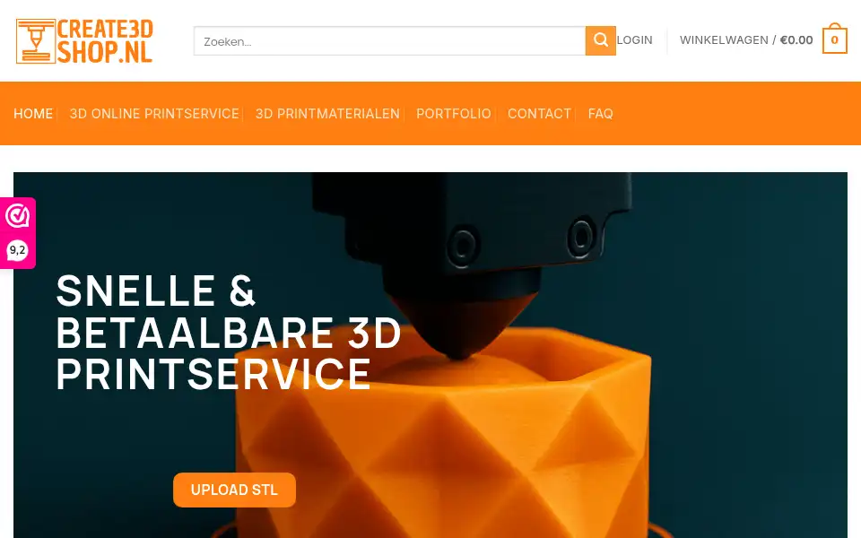 Screenshot of create3dshop.nl