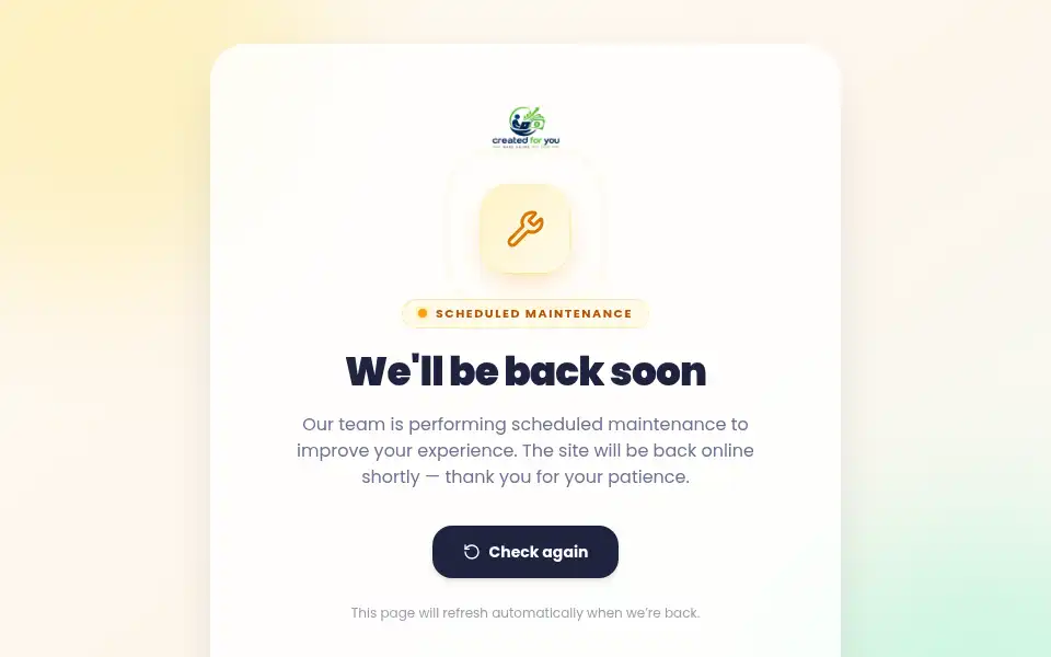 Screenshot of createdforyou.net