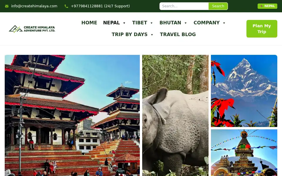 Screenshot of createhimalaya.com